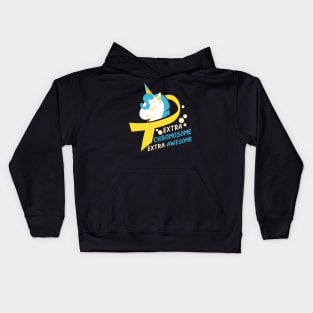 Down Syndrome Tshirt trisomy unicorn Kids Hoodie